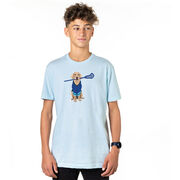 Guys Lacrosse Short Sleeve T-Shirt - Laxer the Lacrosse Dog