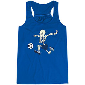  Soccer Flowy Racerback Tank Top - Skeleton Striker