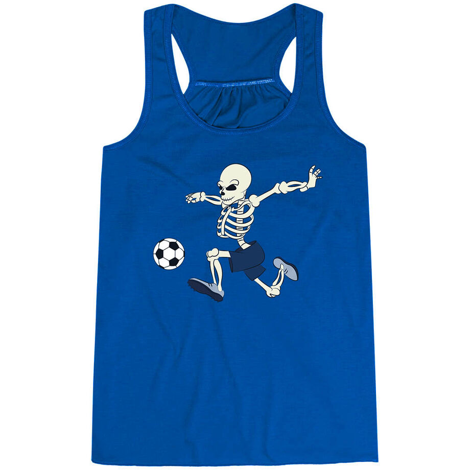 Soccer Flowy Racerback Tank Top - Skeleton Striker