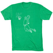 Basketball Short Sleeve T-Shirt - Basketball Player Sketch