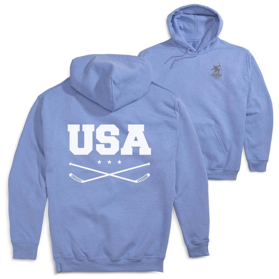 Hockey Hooded Sweatshirt - USA(Back Design)