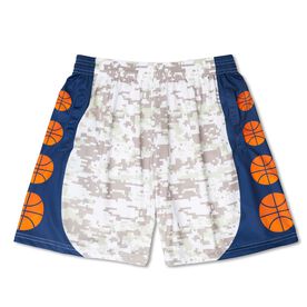 Navy Digital Camo Basketball Shorts