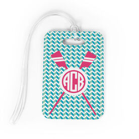 Crew Bag/Luggage Tag - Monogrammed Crossed Oars