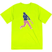 Baseball Short Sleeve Performance Tee - Baseball Stars and Stripes Player