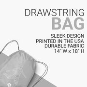 Soccer Drawstring Backpack - Soccer Guy Player Sketch