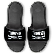 Baseball Repwell&reg; Slide Sandals - Personalized Team Name with Bats