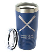 Softball 20 oz. Double Insulated Tumbler - Crossed Bats Icon