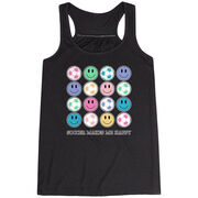 Soccer Flowy Racerback Tank Top - Soccer Makes Me Happy