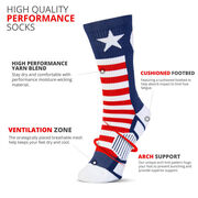 Baseball Woven Mid-Calf Socks - Patriotic
