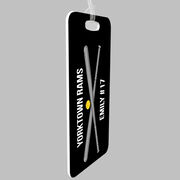 Softball Bag/Luggage Tag - Personalized Text with Crossed Bats