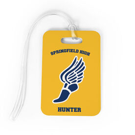 Track and Field Bag/Luggage Tag - Personalized Team Track Winged Foot