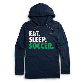 Men's Soccer Lightweight Hoodie - Eat Sleep Soccer
