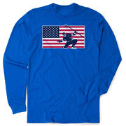 Hockey Tshirt Long Sleeve - Patriotic Hockey