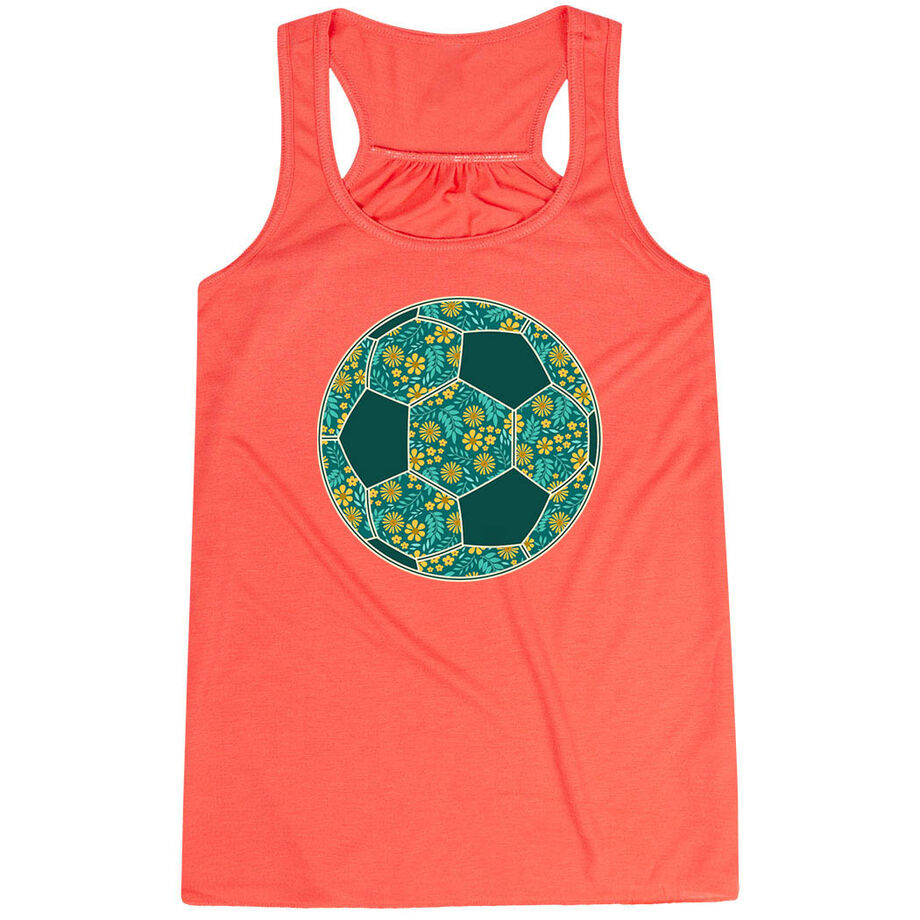 Soccer Flowy Racerback Tank Top - Summer Kicks