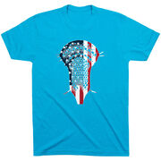 Guys Lacrosse Short Sleeve T-Shirt - Patriotic Stick