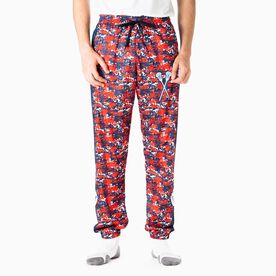 Guys Lacrosse Lounge Pants - Patriotic Digital Camo