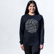 Volleyball Tshirt Long Sleeve - Volleyball Words