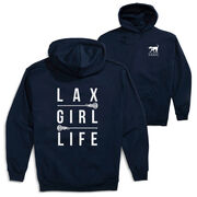 Girls Lacrosse Hooded Sweatshirt - Lax Girl Life (Back Design)