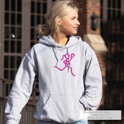 Girls Lacrosse Hooded Sweatshirt - Neon Lax Girl