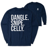 Hockey Tshirt Long Sleeve - Dangle Snipe Celly Words (Back Design)