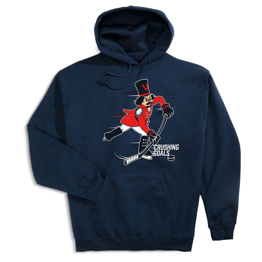 Hockey Hooded Sweatshirt - Crushing Goals [Adult XXX-Large/Navy] - SS