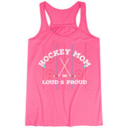 Hockey Flowy Racerback Tank Top - Loud and Proud Hockey Mom