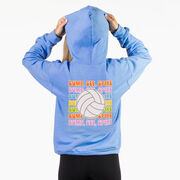 Volleyball Hooded Sweatshirt - Bump, Set, Spike (Back Design)