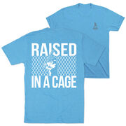 Baseball Short Sleeve T-Shirt - Raised in a Cage Baseball (Back Design)