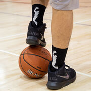 Basketball Woven Mid-Calf Socks - Player (Black/White)