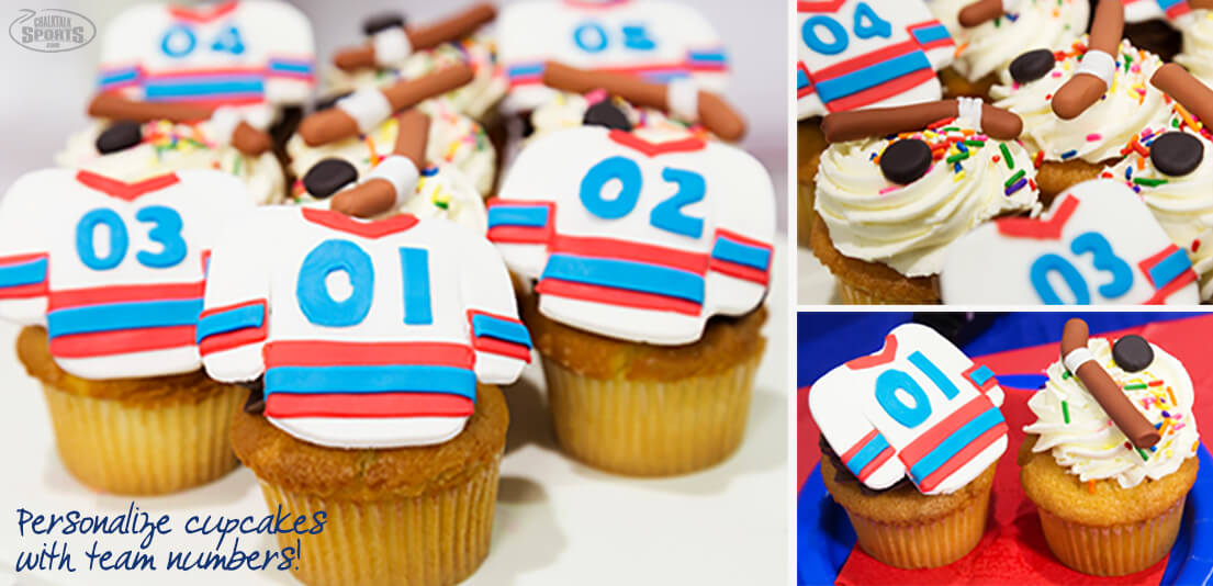 Hockey cupcakes are great for for parties