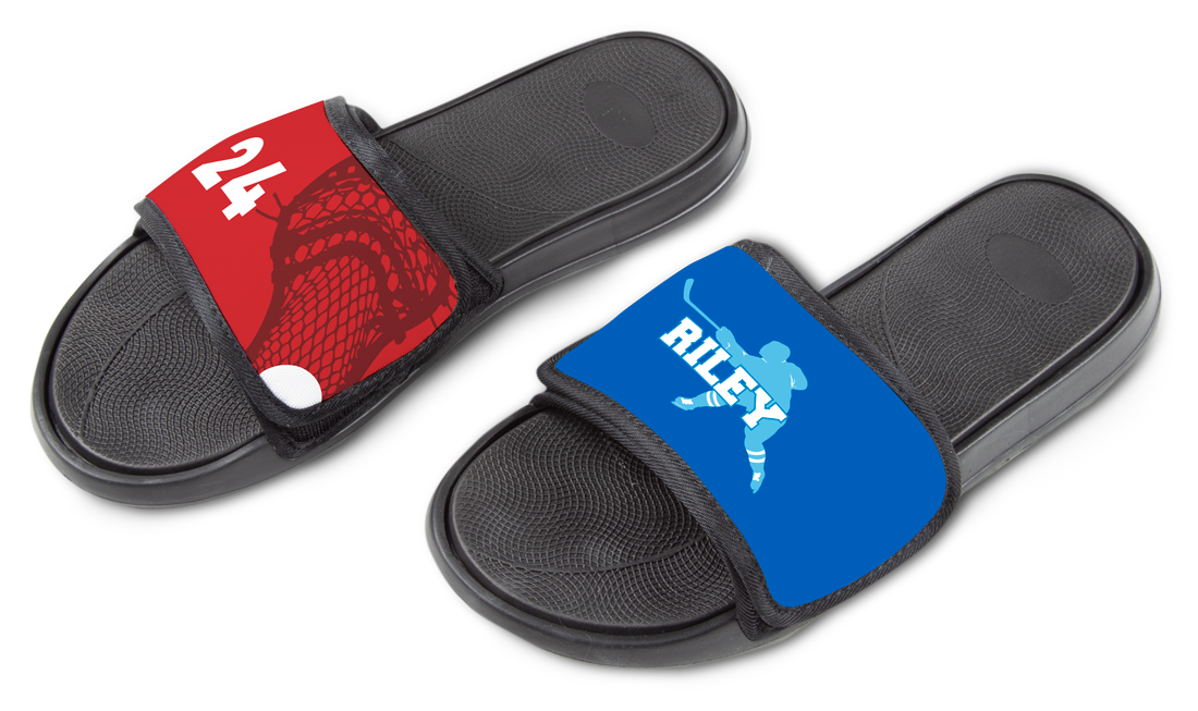 Softball Stitches W6 ChalkTalkSPORTS Personalized Softball Repwell Slide Sandals 