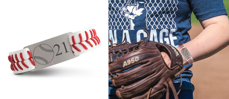Shop Baseball Leather Bracelets