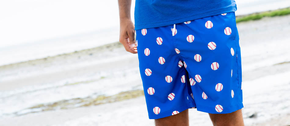 Baseball Swim Trunks