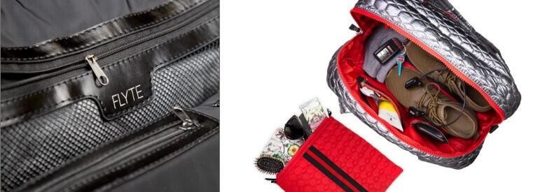 Inside Silver Flyte Bag
