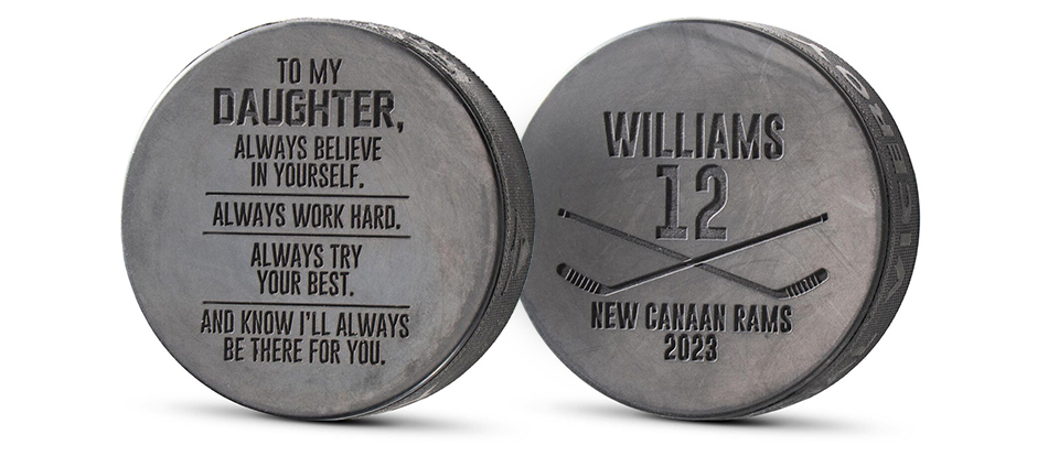 Engraved Hockey Pucks