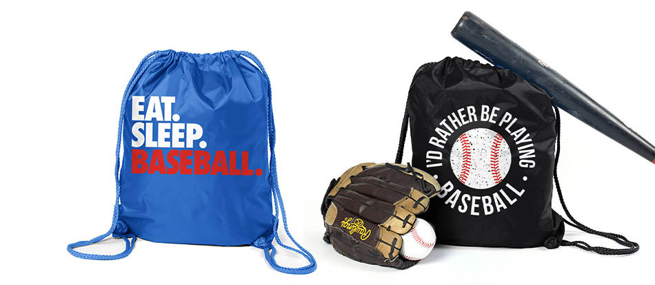 Baseball Drawstring Bags
