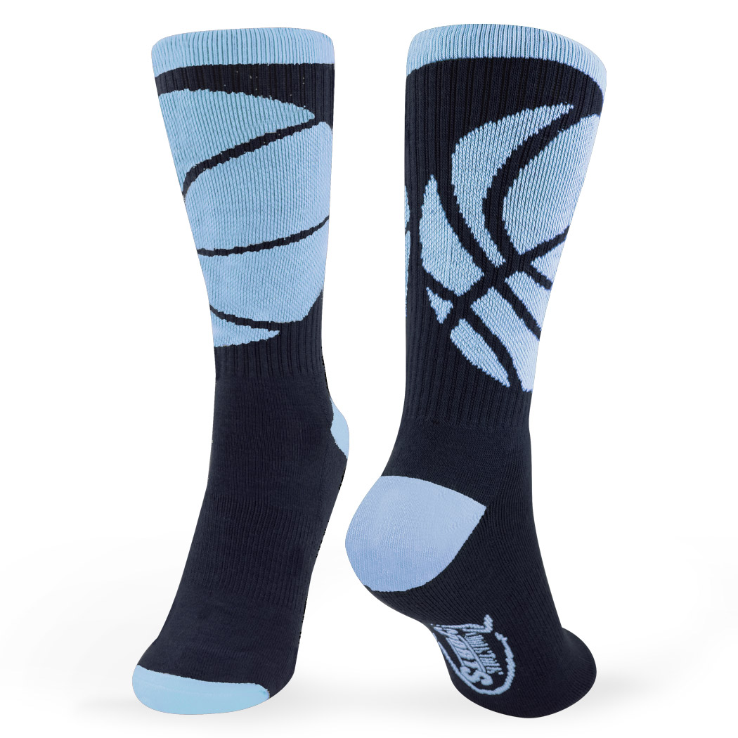 Basketball Print Socks - Black/Light 