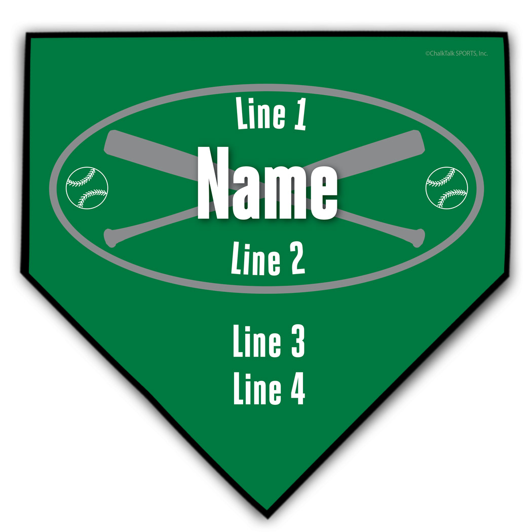 Baseball Personalized Team Home Plate Plaque - Personalization Image