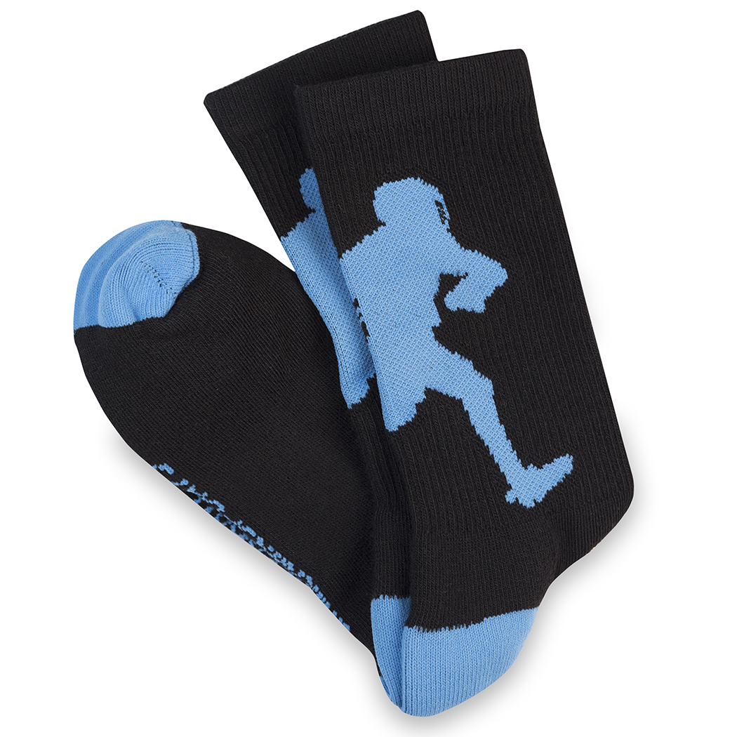 Guys Lacrosse Woven Mid Calf Socks - Player (Navy/Light Blue ...