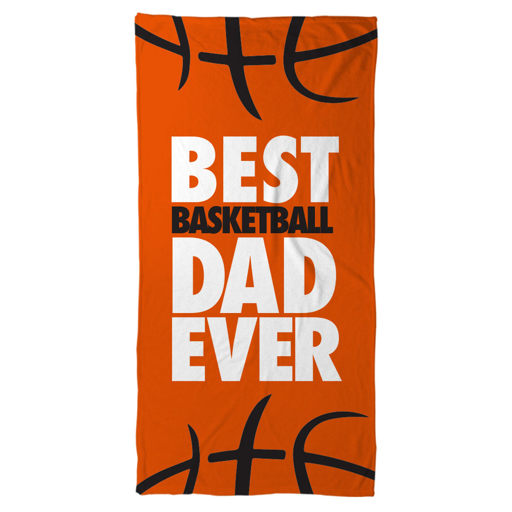 Basketball Beach Towel Best Dad Ever Chalktalksports Basketball Beach Towel Best Dad Ever