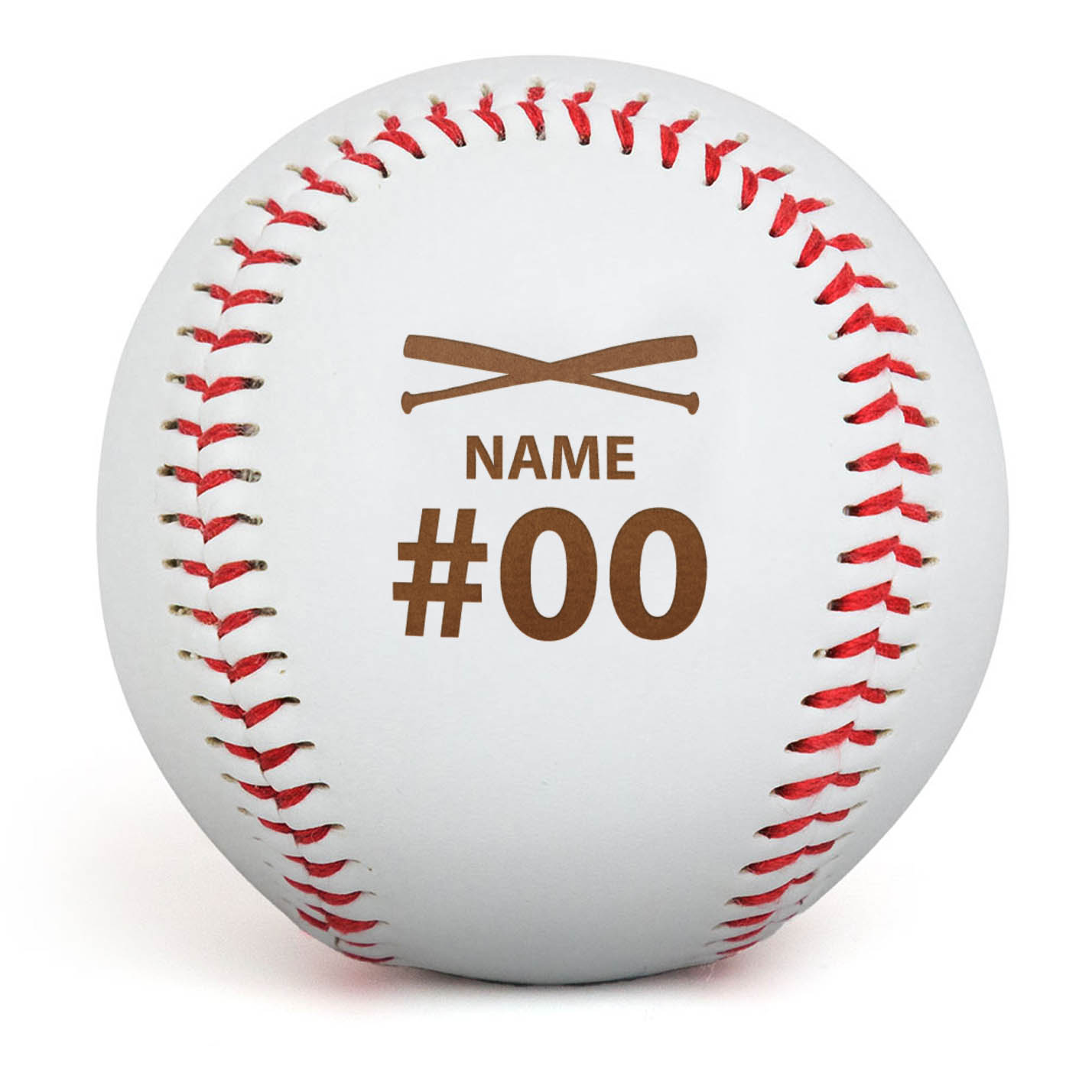 Engraved Baseball - Player Name and Number - Personalization Image