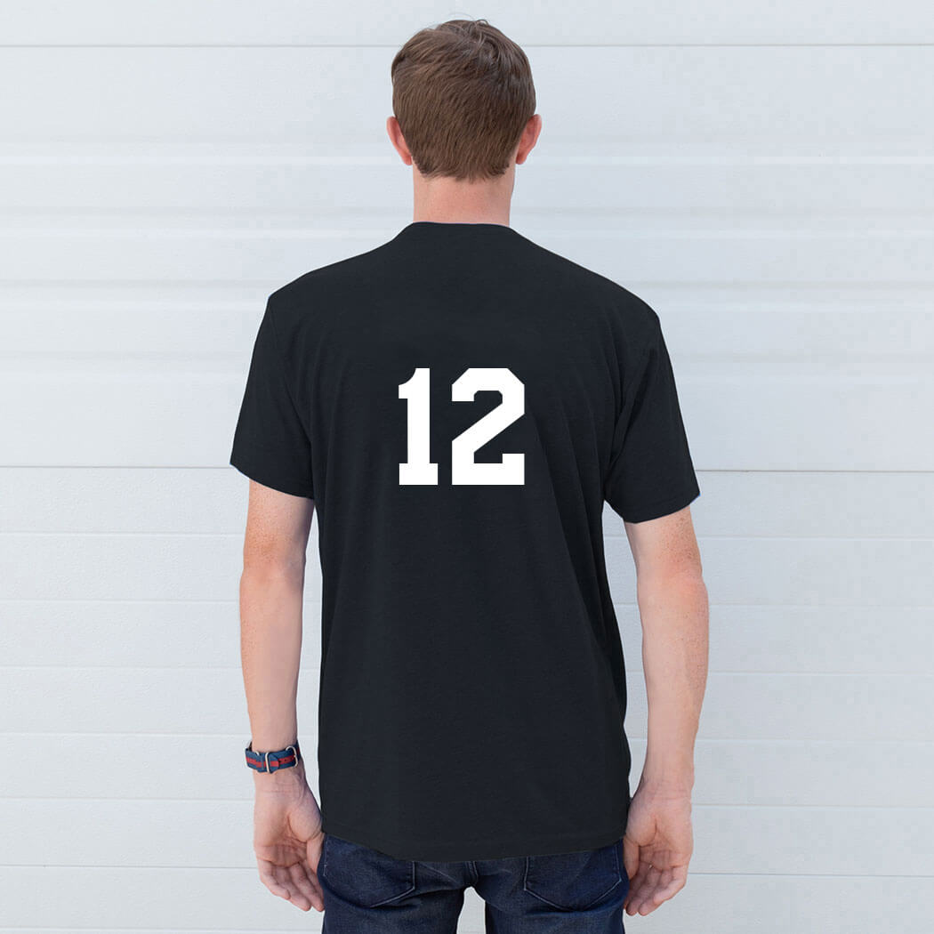 Baseball T-Shirt Short Sleeve - Because Of The Brave Baseball - Personalization Image