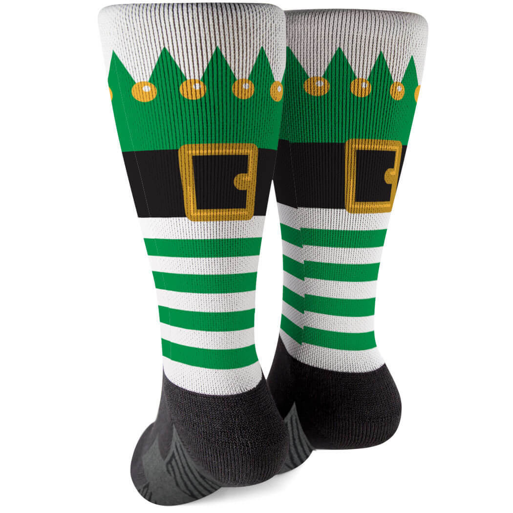 printed mid calf socks christmas elf chalktalksports engraved metal christmas ornaments