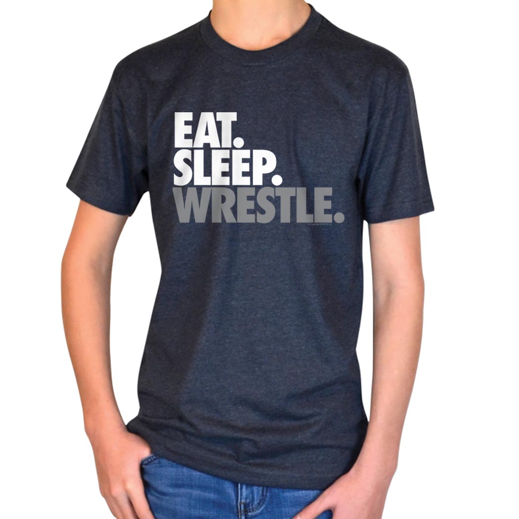 Wrestling T-shirt Short Sleeve Eat. Sleep. Wrestle. | ChalkTalkSPORTS.com