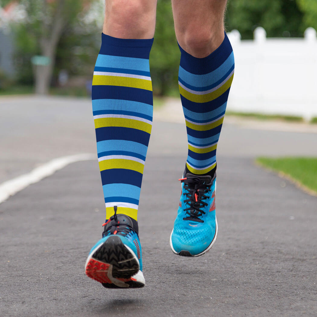 Printed Knee-High Socks - Fun Stripes | ChalkTalkSPORTS