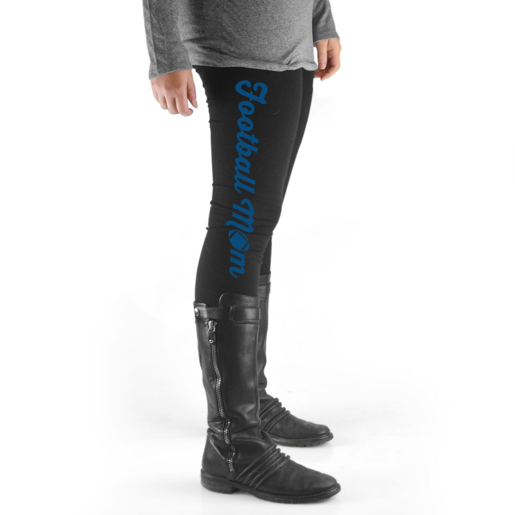 ChalkTalkSPORTS Football High Print Legging Mom with Football fb-00929