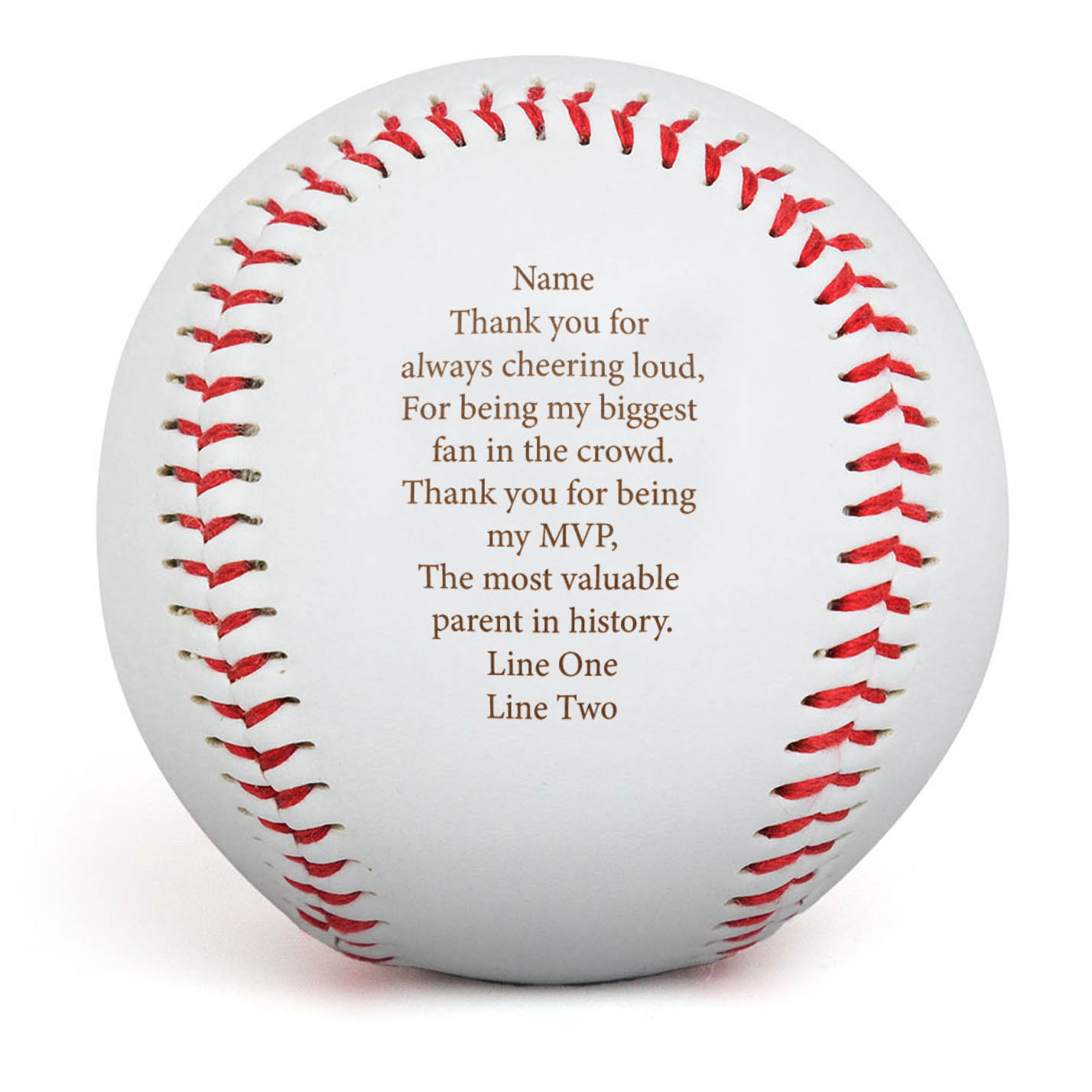 Engraved Baseball - Thanks Mom - Personalization Image
