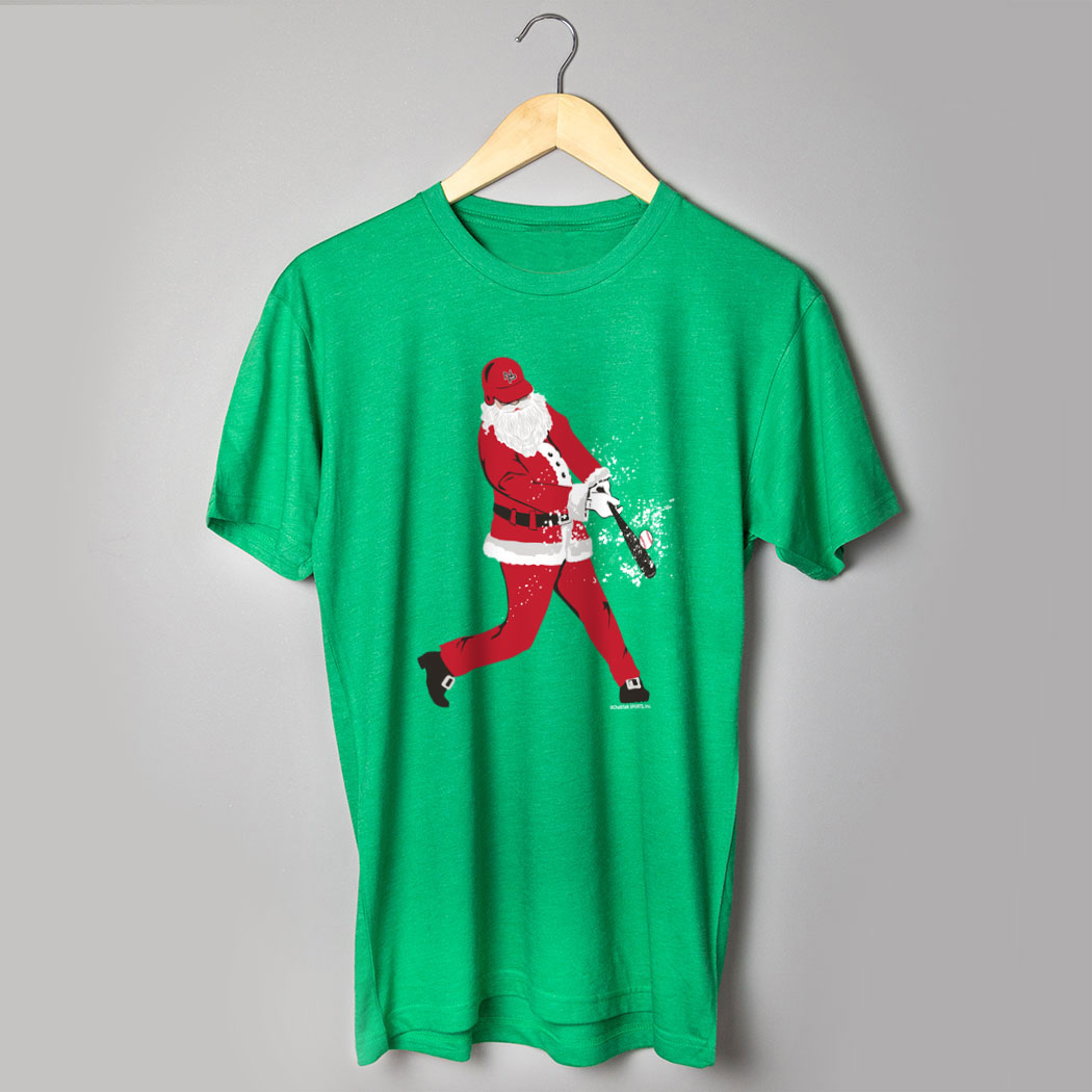 santa baseball shirt