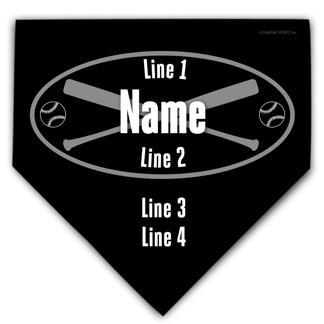 Baseball Personalized Team Home Plate Plaque - Personalization Image
