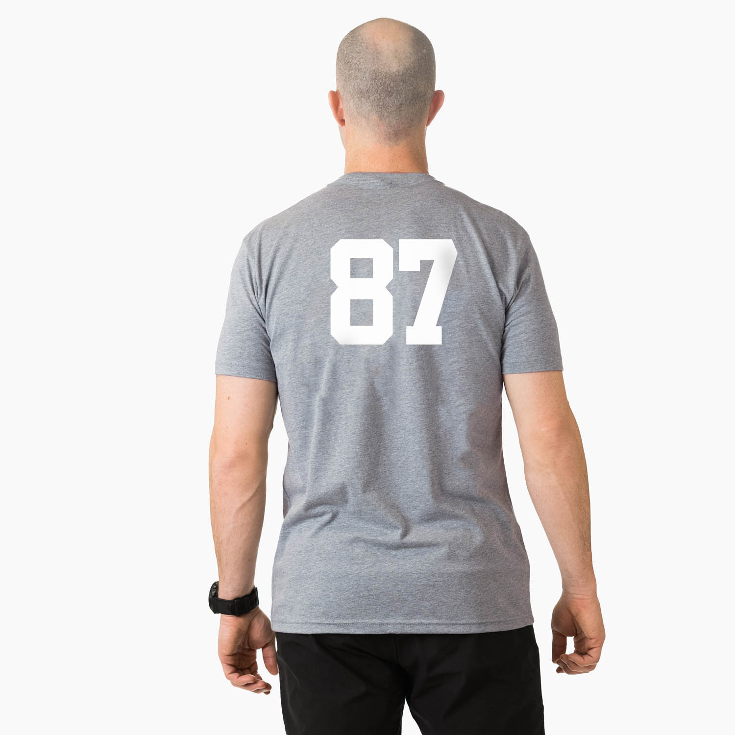 Guys Lacrosse Short Sleeve T-Shirt - Crossed Sticks - Personalization Image